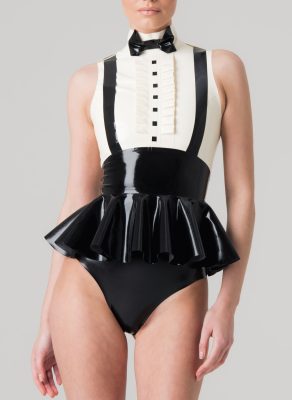 Latex Tuxedo Blouse