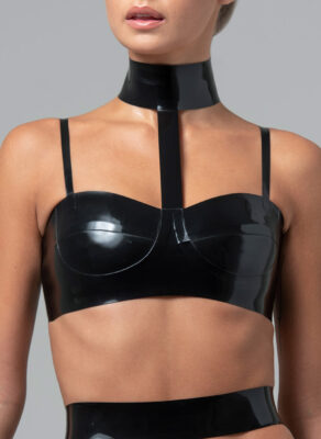 Thrill Frill Latex Bra & Briefs Set 