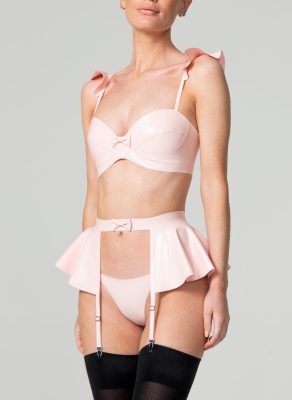 Latex Fleur Lingerie Set