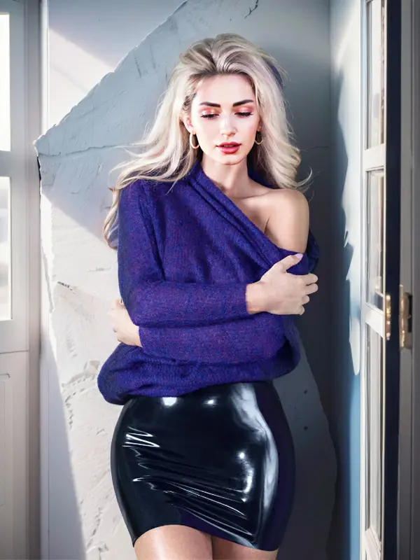 Latex sexier mini Skirt