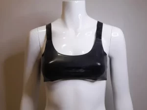 Latex Adjustable Strap Bralette, Crop top