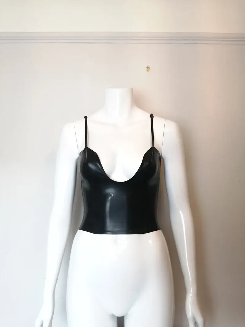 Latex Bralette, Crop Top