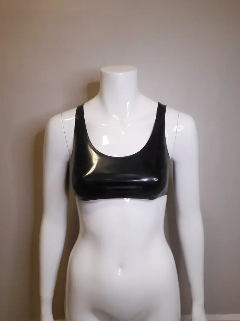 Latex Bralette, Crop Top