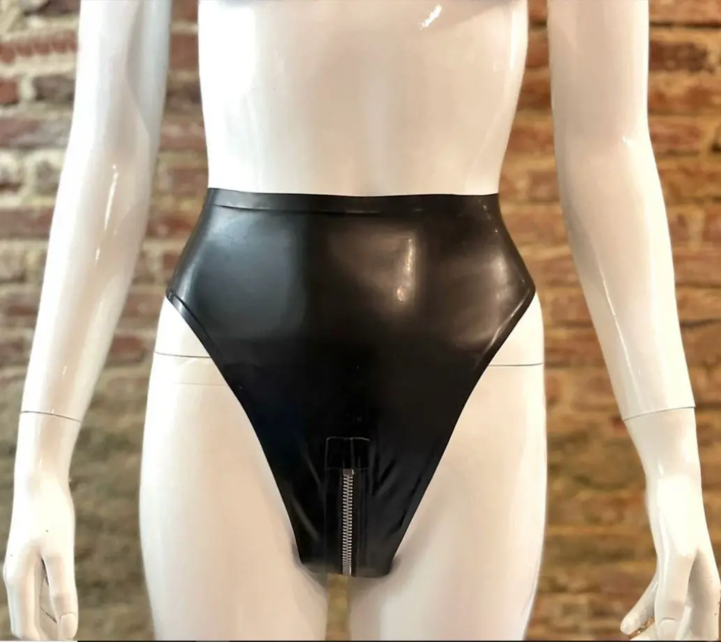 High Waist Latex Briefs