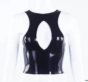 Latex Top Lucy With O Ring Zipper