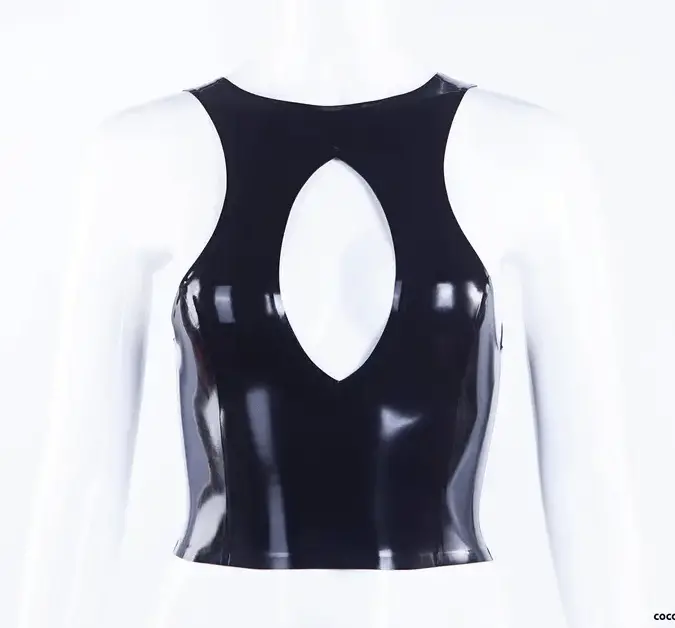 Latex Slogan Top