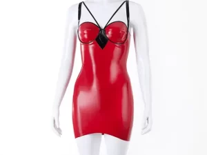 Maia Cup Latex Mini Dress