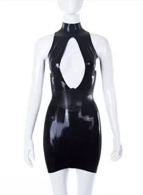 Laura Minidress With Snake Skin Textured Latex Belt