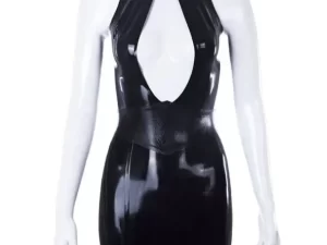 Laura Minidress With Snake Skin Textured Latex Belt