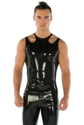 Men's Cutaway Shoulder Latex Vest