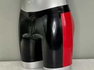 Latex Mens Hip Contrast Color Shorts