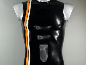 Latex Two Stripe Vest T Shirt