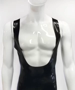 Latex Suspender Tank Top for Men