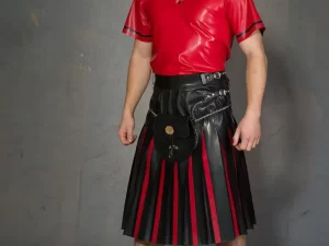 Latex Contrast Color Polo Shirt