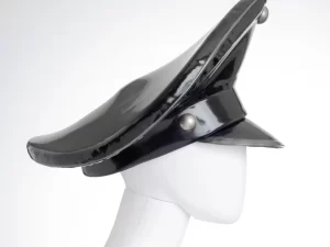 Latex Officer Hat Premium Model Fetish Cap