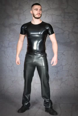 Latex Straight Leg Pant With Real Pockets