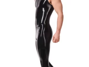 Latex Men's Sleeveless Full Length Catsuit