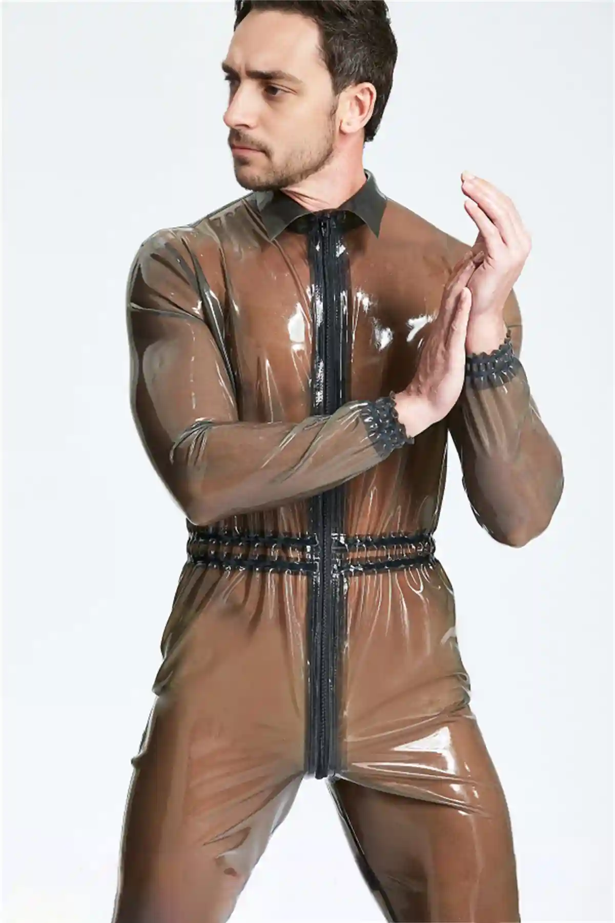 Male Flight Commander Latex Catsuit