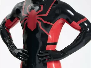 Male Red Venom-Man?? Rubber Catsuit