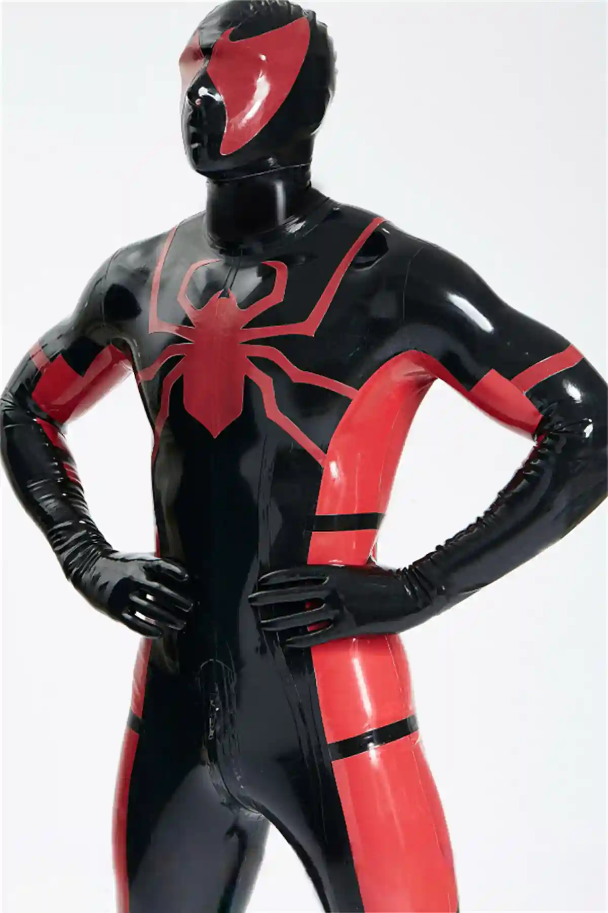 Male Red Venom-Man?? Rubber Catsuit