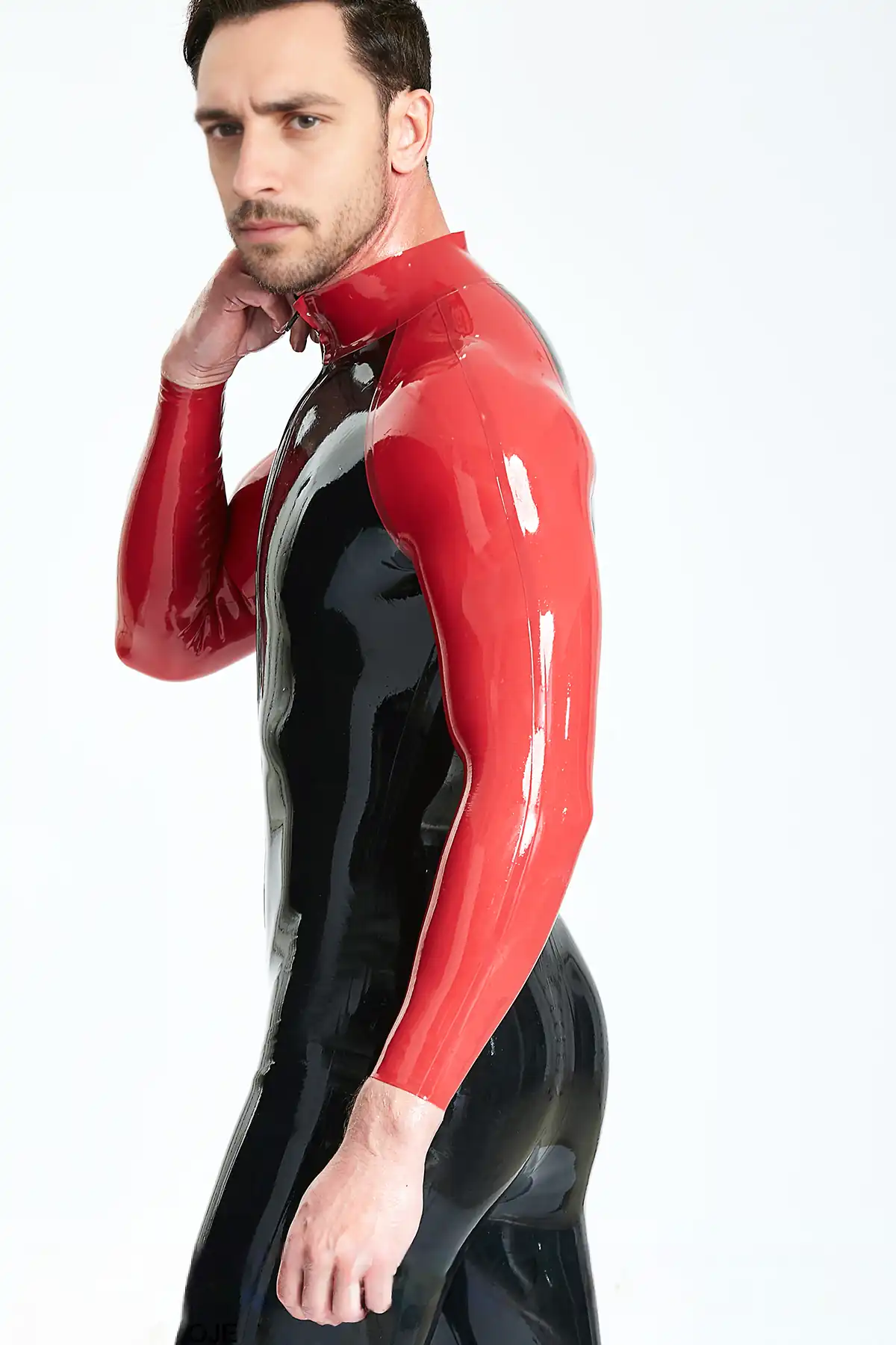 Male Lightning Flash Wide-Necked Catsuit