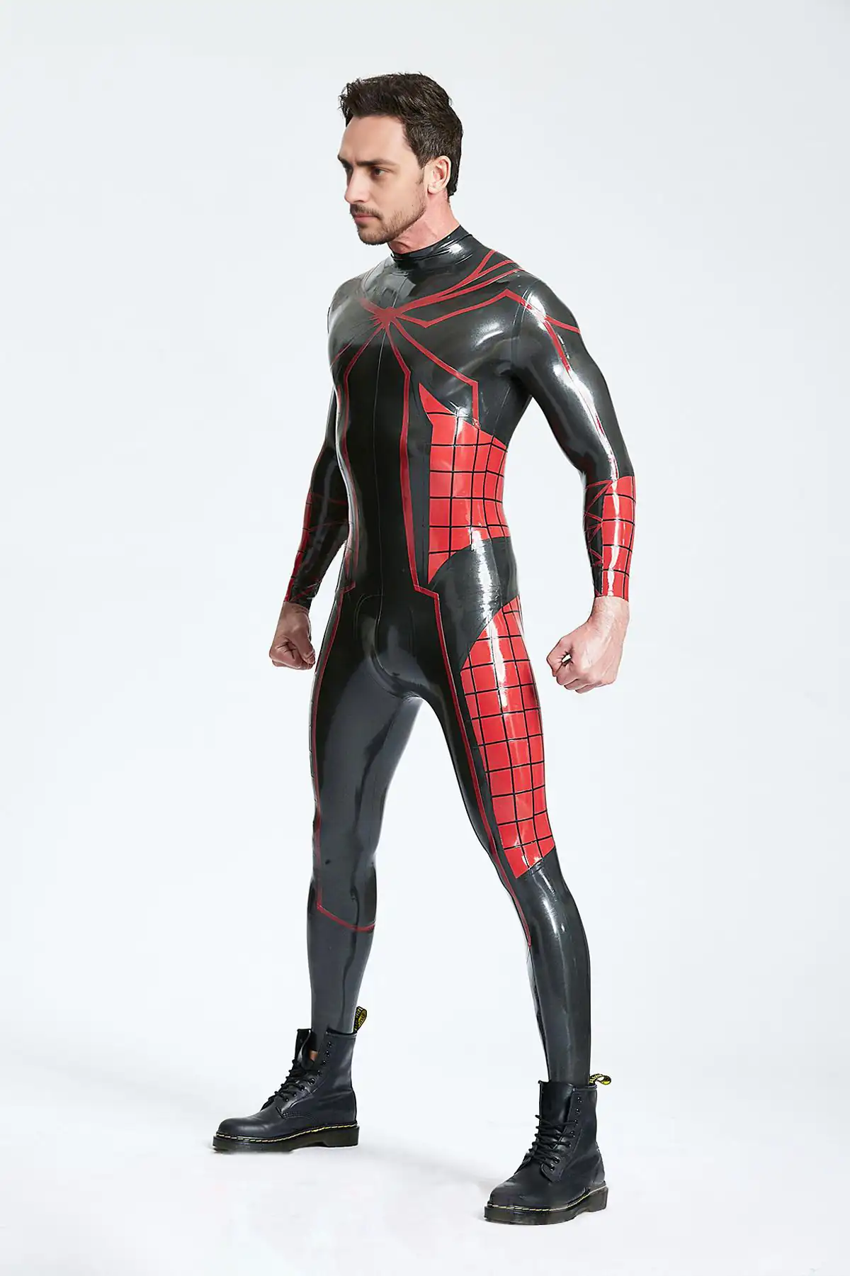 Male Leaguers Baseball Look Shoulder Zip Catsuit