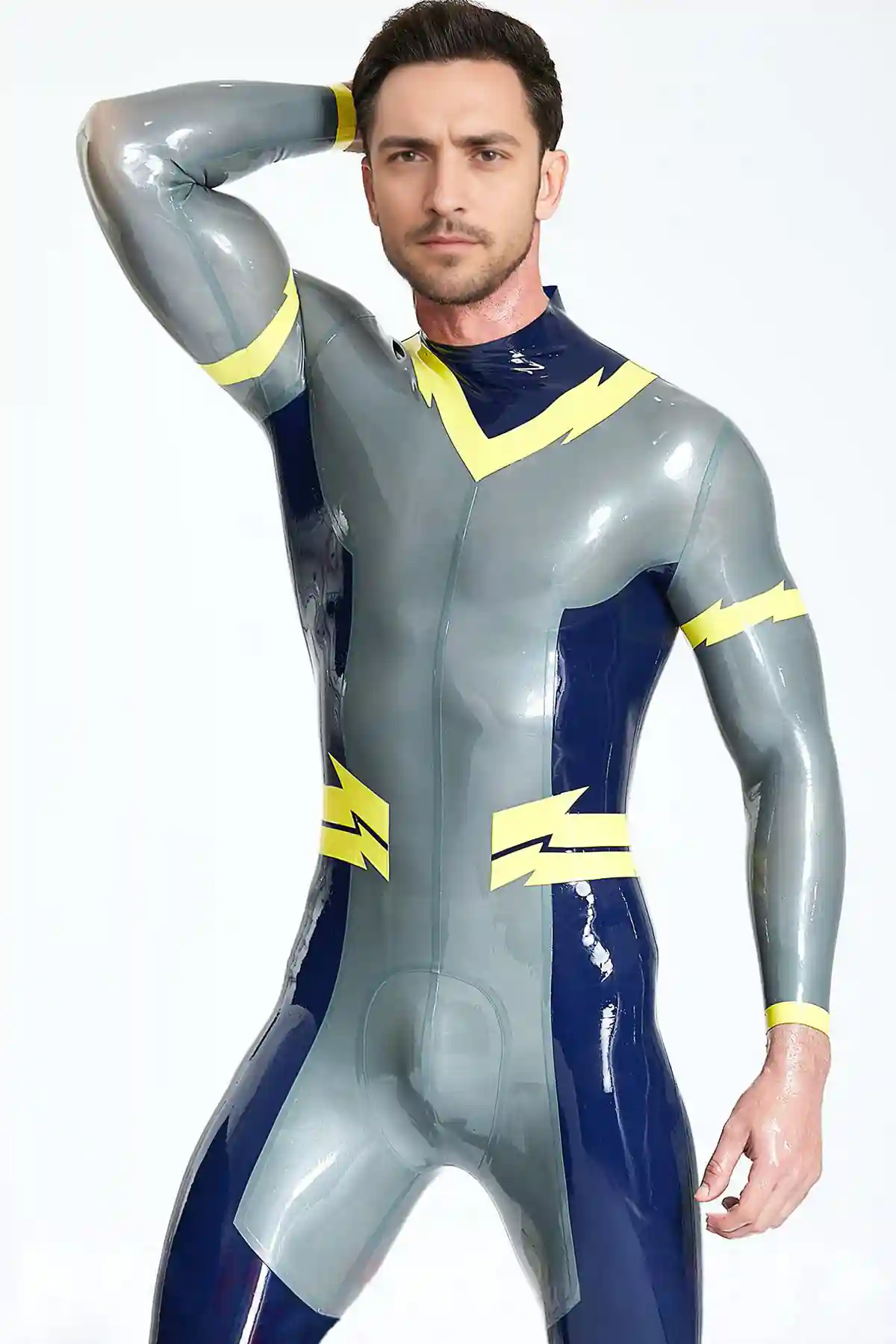 Male Sleeveless Codpiece Muscle Catsuit