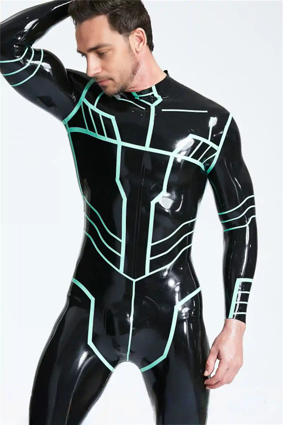 Male Space Force Back Zip Catsuit