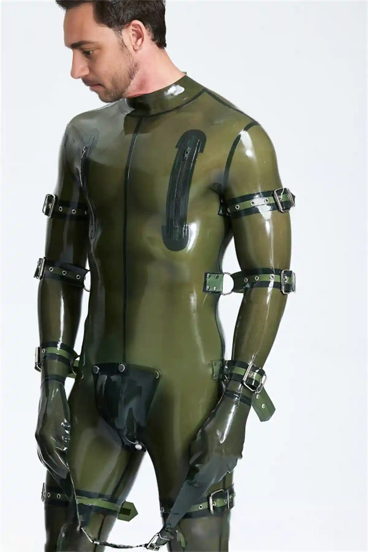 Male Multi-Use Bondage Codpiece Catsuit