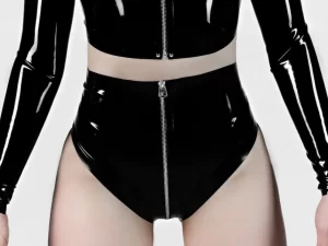 Latex High-Waist Panties