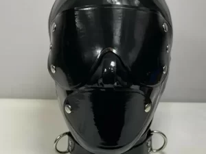 Latex Hood with Detachable Blindfold