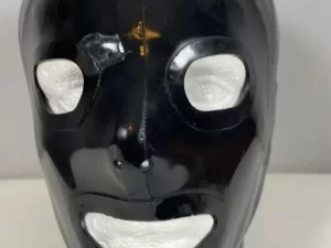 Latex Gimp Hood Open Eyes and Open Mouth