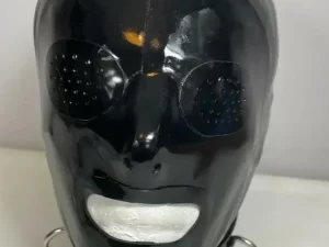 Latex Pin hole Eyes Open Mouth Hood