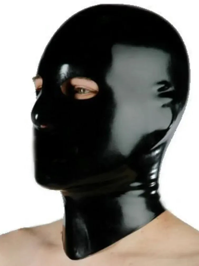 Latex hood with panelling and eye