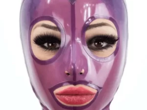 Latex Hood translucent colors with trim and zipper