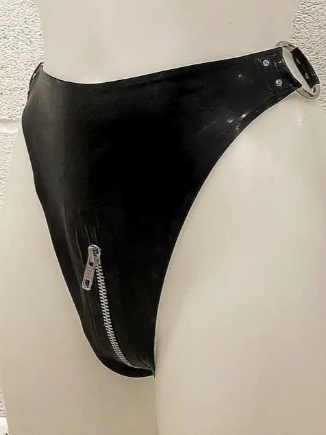 Latex Rubber high waisted knickers