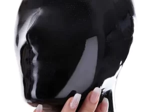 Latex Hood Mask Rubber Pinholes for Mouth Eyes and Nose with Zipper