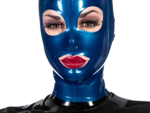 Metallic Blue Trinity Latex Hood