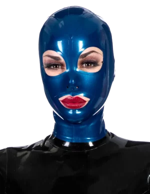 Metallic Blue Trinity Latex Hood