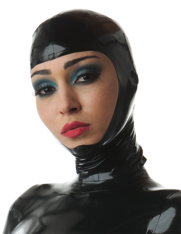 Latex Hood Full Face Mask with Face Opening Frolic Rubber Party