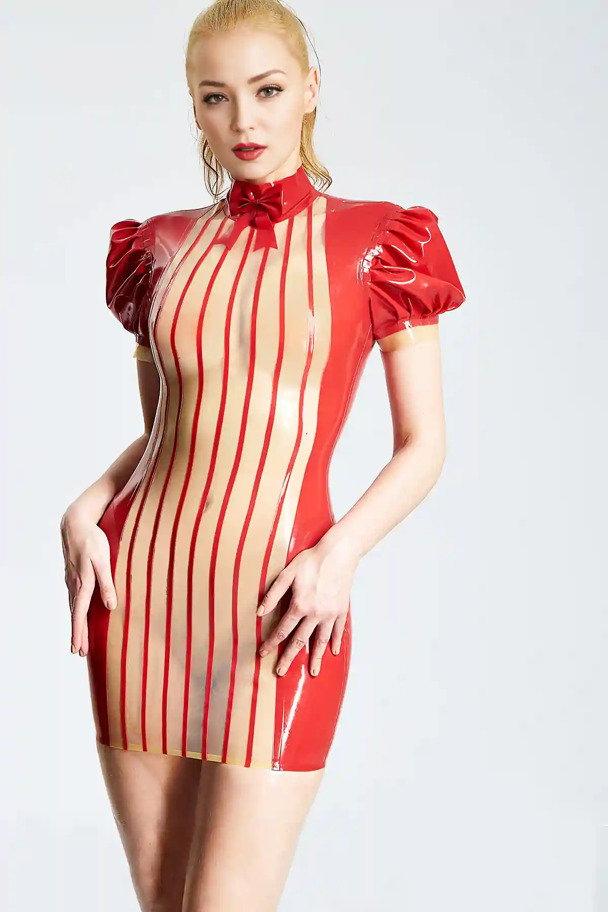 Latex Red Hot Little Cheongsam