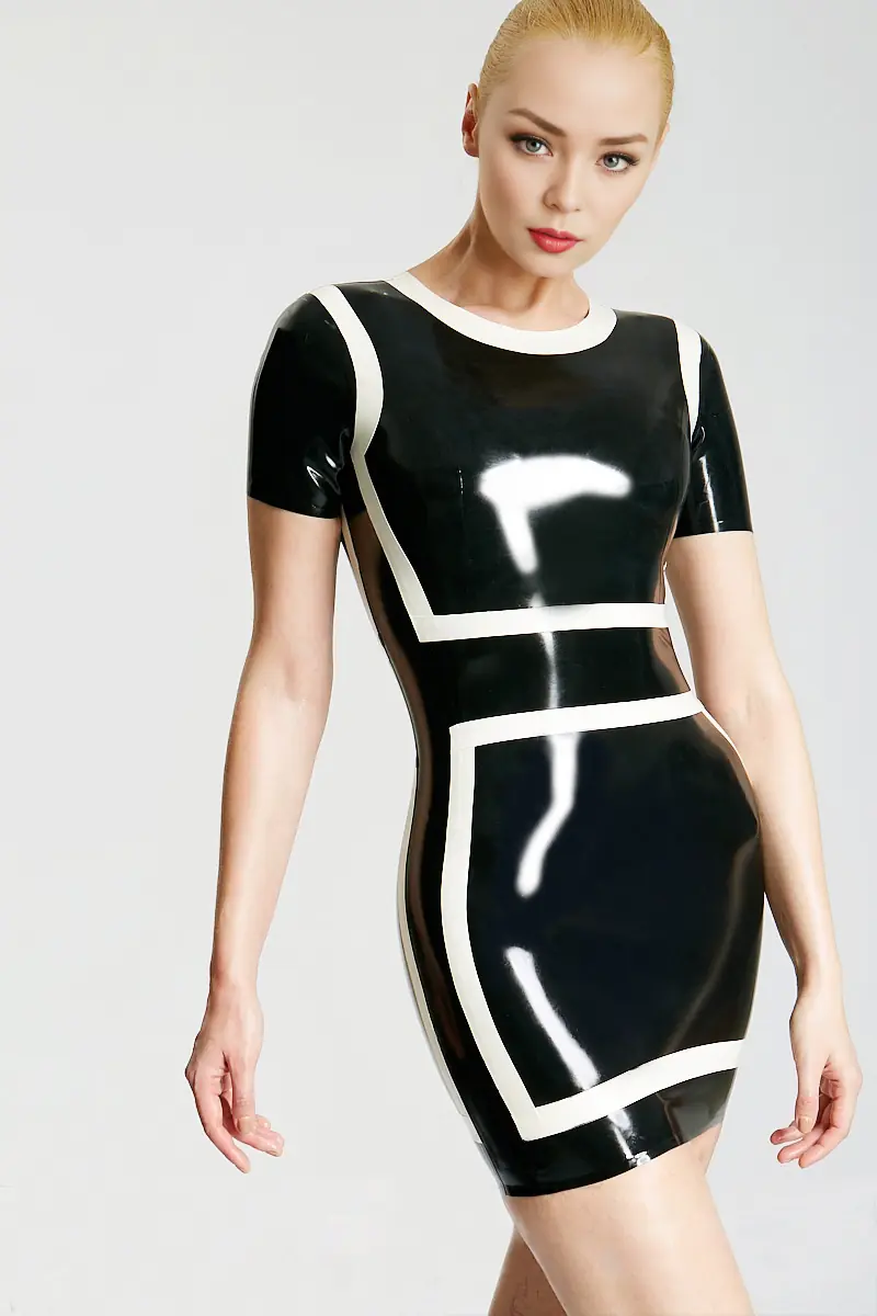 Latex Elegant England Mini Dress