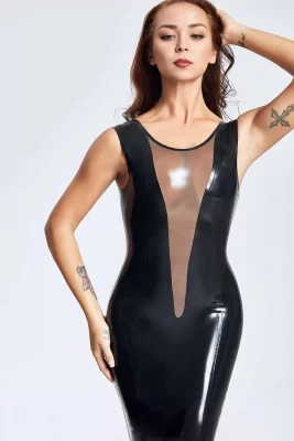 Latex The Deep V-fronted Dress