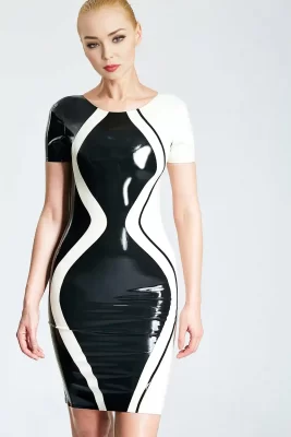 Latex Hourglass Cocktail Dress