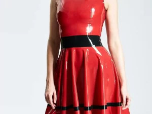 Latex Horizontally Yours Full-Skirt Dress