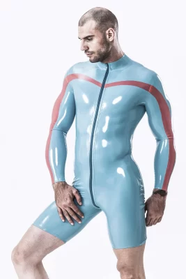 Latex Male Bruce Lee Long-sleeved Surfsuit