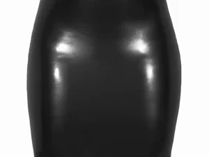 Latex Zip Mini Skirt