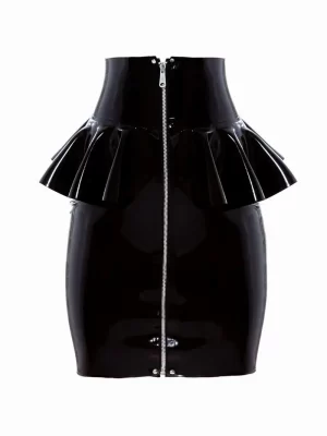 Latex pencil skirt